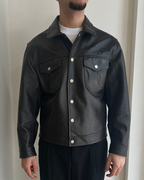 GIACCA IN PELLE BOXY