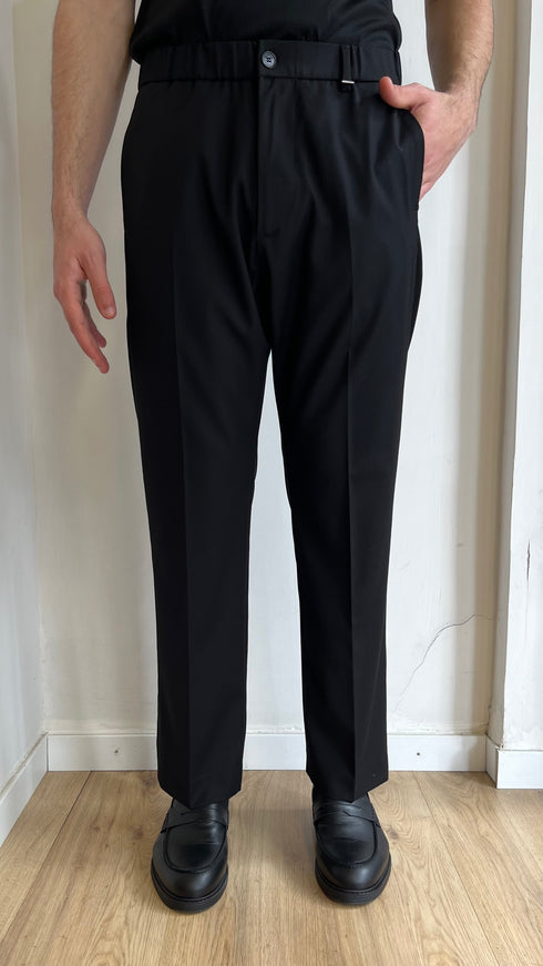 PANTALONE REGULAR FIT ELASTICO IN VITA