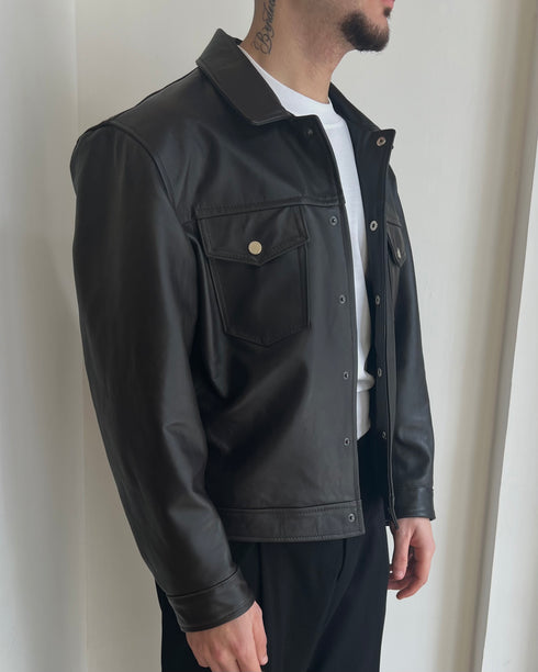 GIACCA IN PELLE BOXY