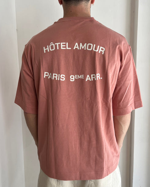 T-SHIRT BOXY SELCTED HOMME X HOTEL AMOUR