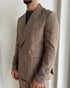 ABITO LOOSE GESSATO BEIGE - LINO