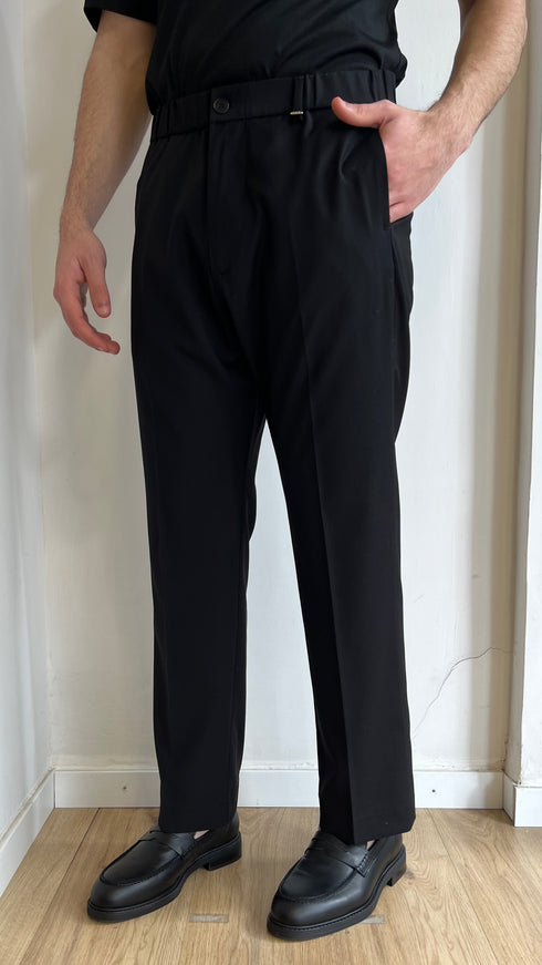 PANTALONE REGULAR FIT ELASTICO IN VITA