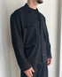 GIACCA CAMICIA SFODERATA DOPPIA TASCA - NERA