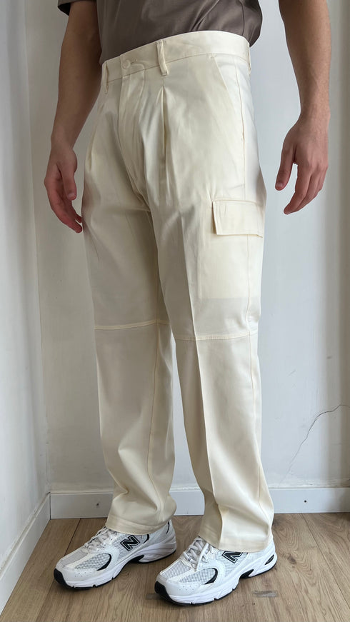 PANTALONE CARGO IN GAMBARDINA