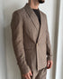 ABITO LOOSE GESSATO BEIGE - LINO