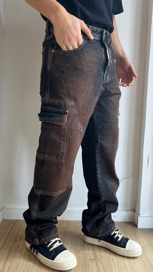 JEANS CARGO SABBIATO DO NOT CONFORM