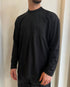 T-SHIRT MANICA LUNGA CON STAMPA - NERA