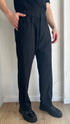 PANTALONE GAMBA DIRITTA CON ELASTICO - NERO