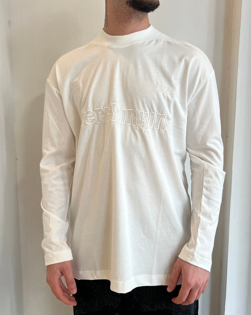 T-SHIRT MANICA LUNGA CON STAMPA - BIANCA