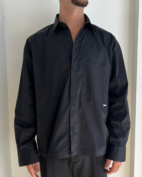 Camicia oversize in cotone con tascone