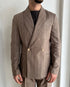 ABITO LOOSE GESSATO BEIGE - LINO