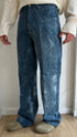 JEANS AMPI IN DENIM BLU CON TEXTURE