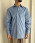 CAMICIA OVERSIZE IN COTONE -CELESTE