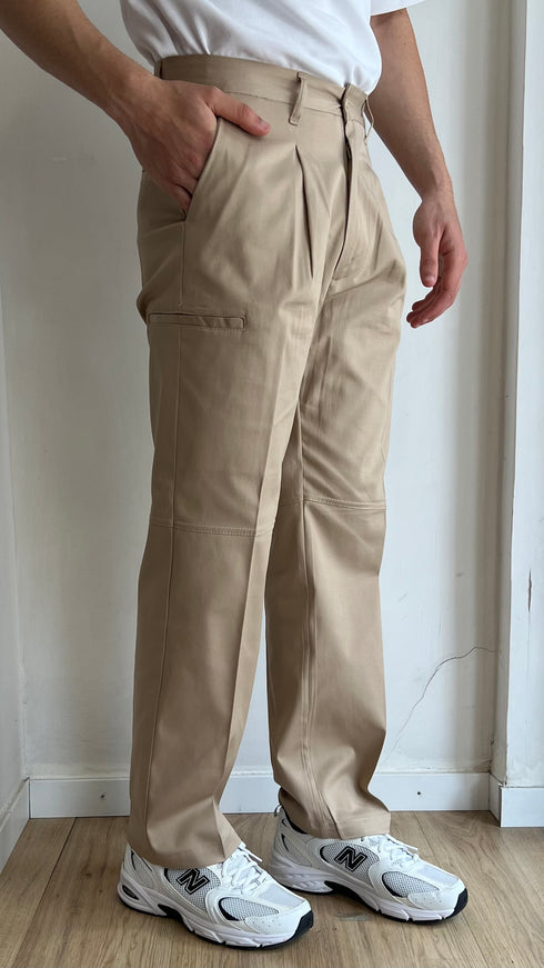 PANTALONE CARGO IN GAMBARDINA