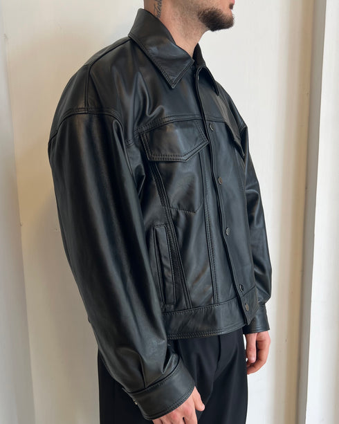 GIACCA IN PELLE BOXY