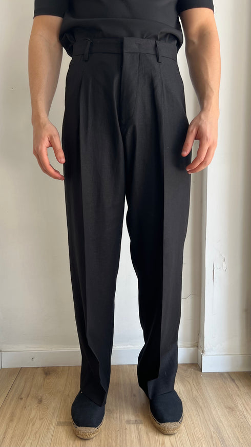 PANTALONE FONDO AMPIO IN LINO I’M BRIAN