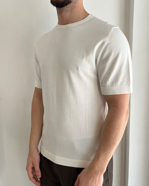 T-SHIRT IN FILO SELECTED HOMME - BIANCO