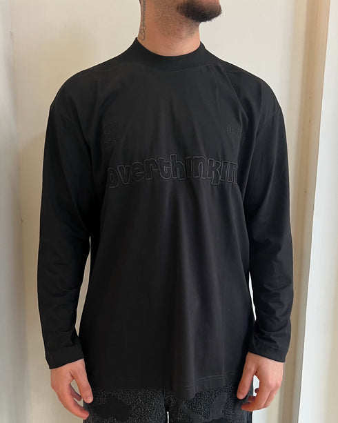 T-SHIRT MANICA LUNGA CON STAMPA - NERA