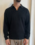 POLO DERBY MANICA LUNGA IN FILO - NERO