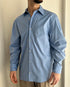CAMICIA OVERSIZE IN COTONE -CELESTE