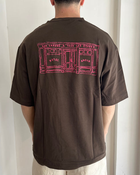 T-SHIRT BOXY SELCTED HOMME X HOTEL AMOUR