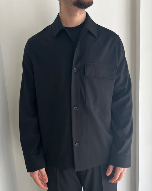 GIACCA CAMICIA SFODERATA - NERA