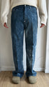 JEANS AMPI IN DENIM BLU CON TEXTURE