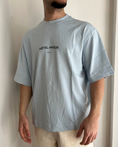 T-SHIRT BOXY SELCTED HOMME X HOTEL AMOUR