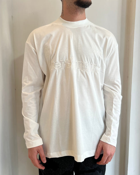 T-SHIRT MANICA LUNGA CON STAMPA - BIANCA