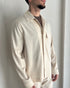 GIACCA CAMICIA SFODERATA - PANNA