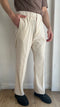 PANTALONE GAMBA DIRITTA CON ELASTICO - PANNA