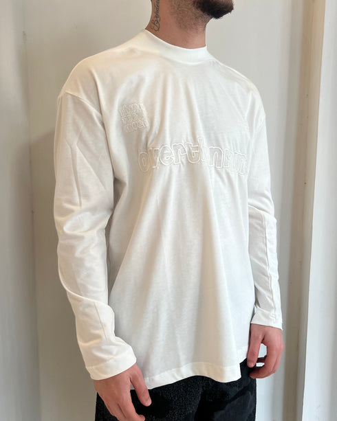 T-SHIRT MANICA LUNGA CON STAMPA - BIANCA