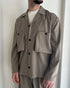 GIACCA CAMICIA SFODERATA DOPPIA TASCA - TAUPE