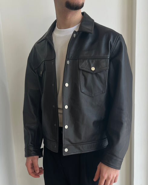 GIACCA IN PELLE BOXY