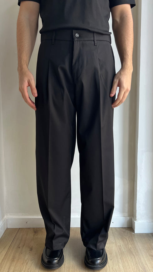 PANTALONE FONDO AMPIO NERO